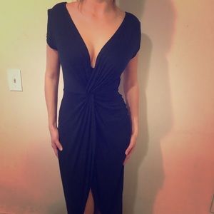 Sexy black high low dress